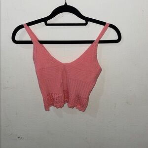 Elegant Pink Knit Camisole